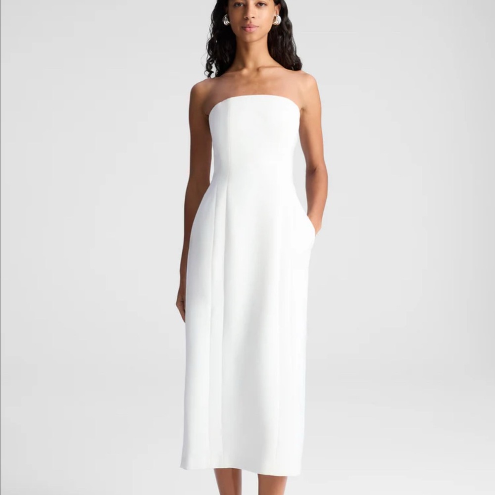 Elegant White Strapless Dress - A.L.C.